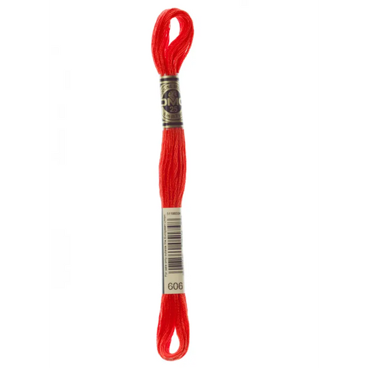 606 Bright Orange-Red DMC Floss - Default