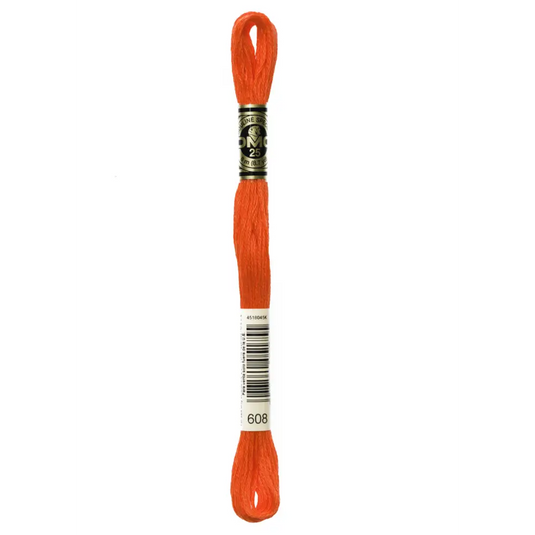 608 Bright Orange DMC Floss - Default