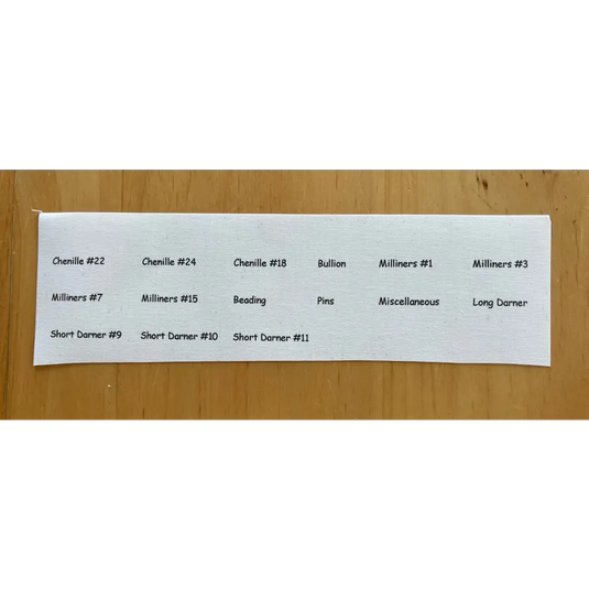 Needle Book Labels