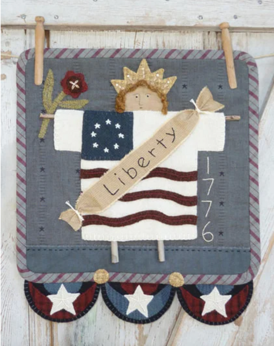 #390 Clothesline Lady Liberty (July)