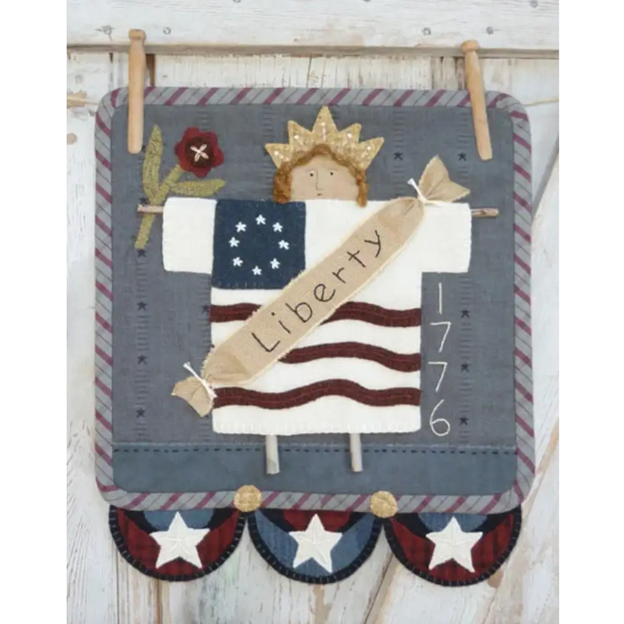 #390 Clothesline Lady Liberty (July)