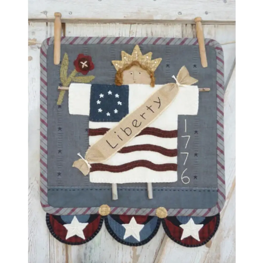 #390 Clothesline Lady Liberty (July)
