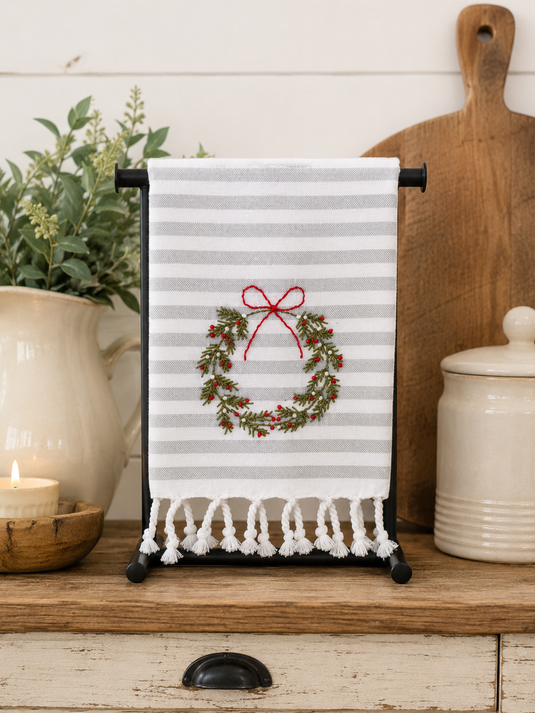 Christmas Wreath Tea Towel