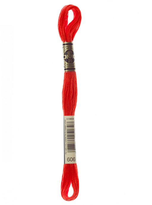 606 Bright Orange-Red DMC Floss - Default