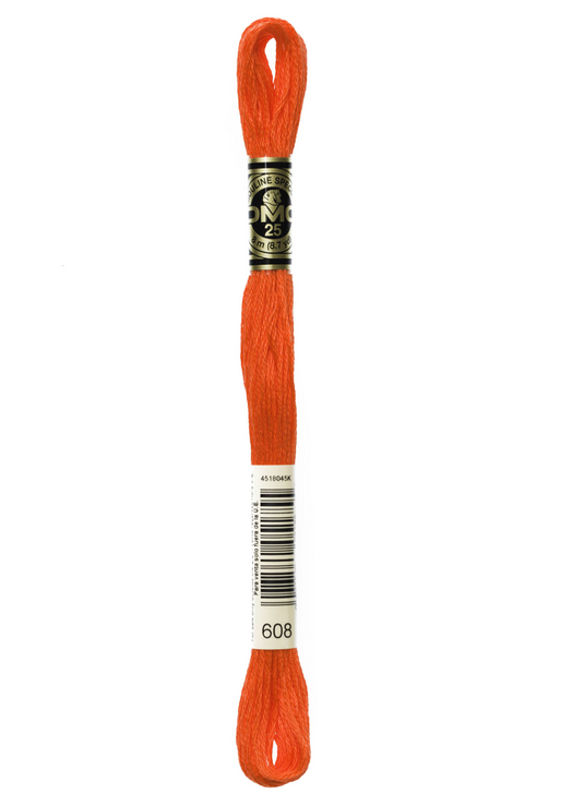 608 Bright Orange DMC Floss - Default