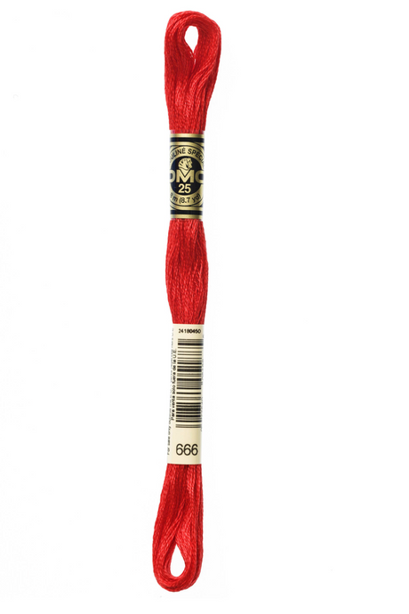 666 Bright Red DMC Floss - Default