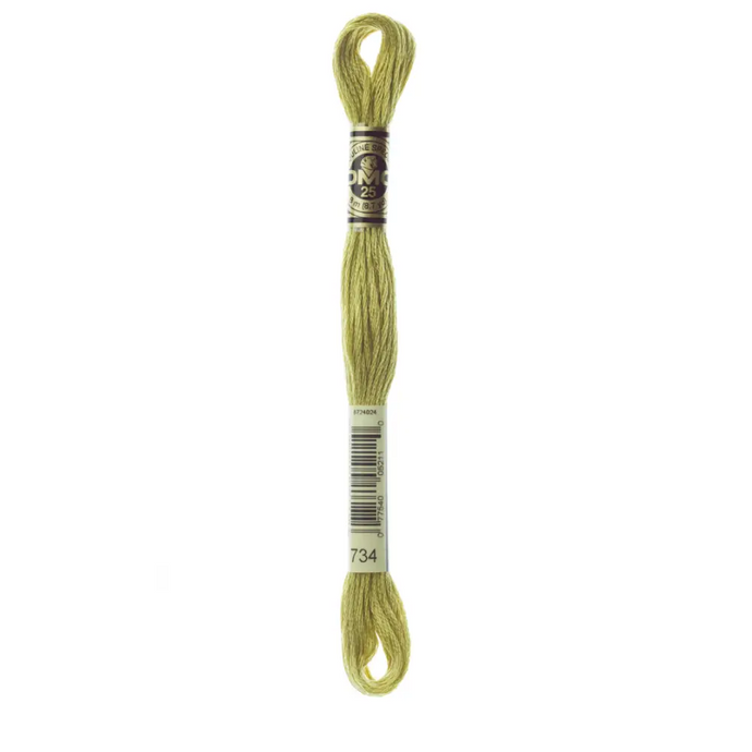 734 Light Olive Green DMC Floss - Default