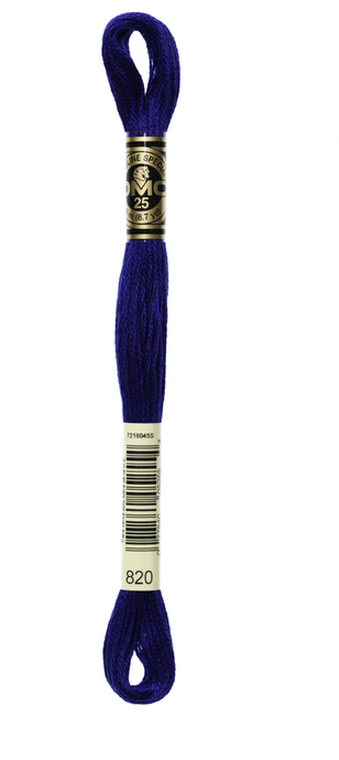 820 Very Dark Royal Blue DMC Floss - Default