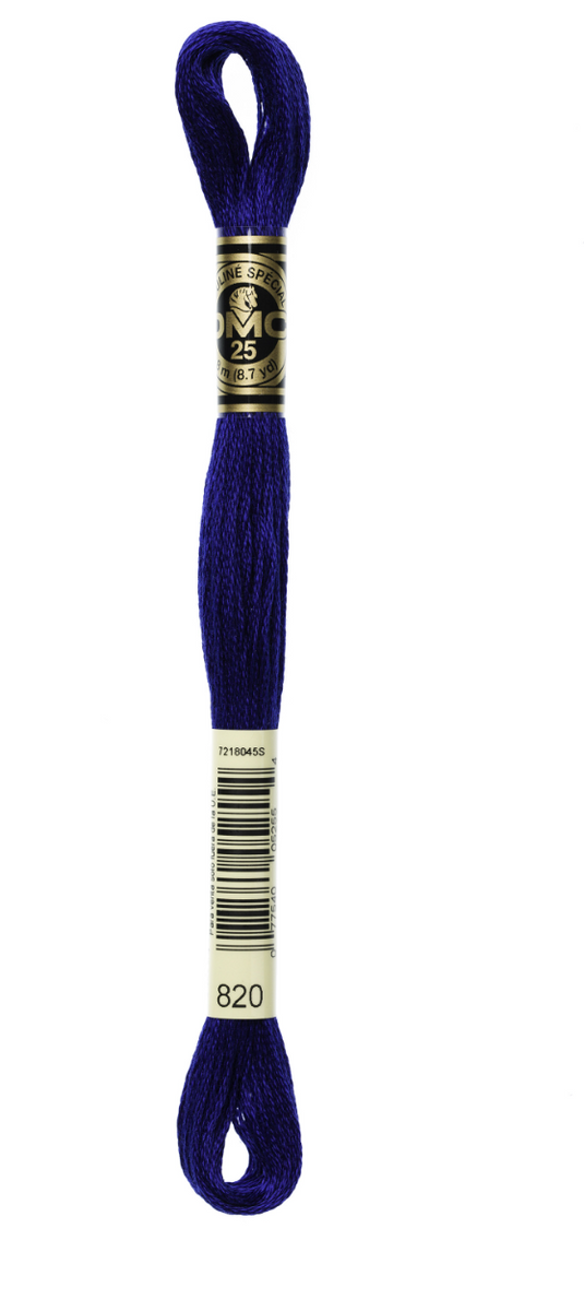 820 Very Dark Royal Blue DMC Floss - Default