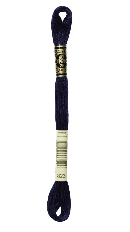 823 Dark Navy Blue DMC Floss - Default