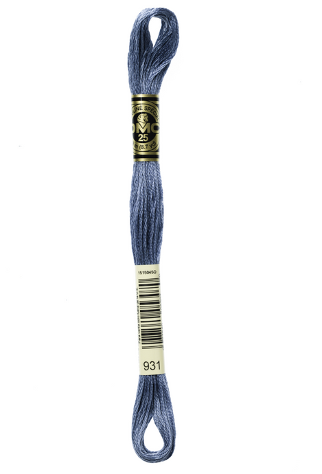 931 Medium Antique Blue DMC Floss - Default
