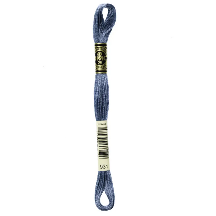 931 Medium Antique Blue DMC Floss - Default