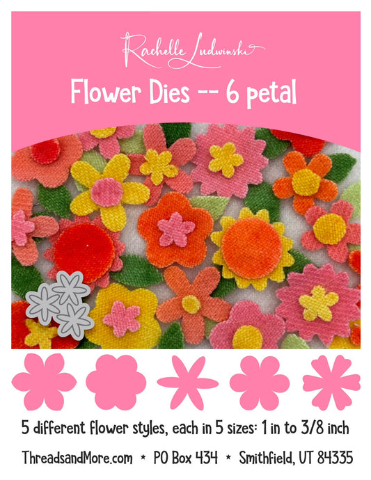 Flower Dies - 6 Petal Flowers