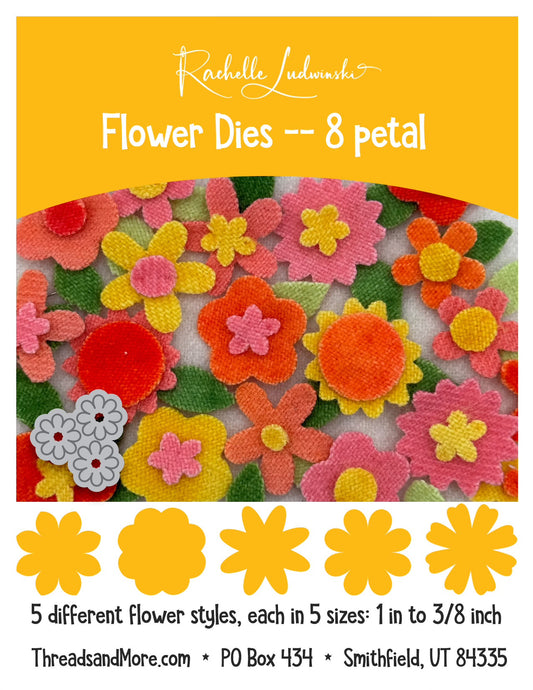 Flower Dies - 8 Petal Flowers