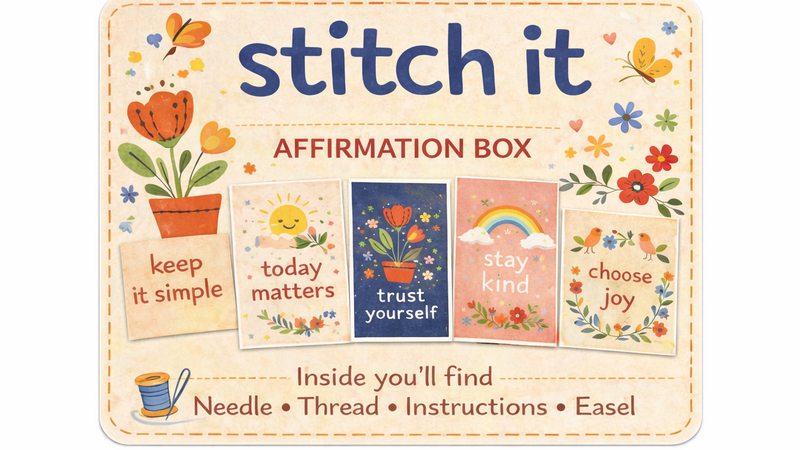 Load image into Gallery viewer, Stitch It!  Words of Affirmation Box
