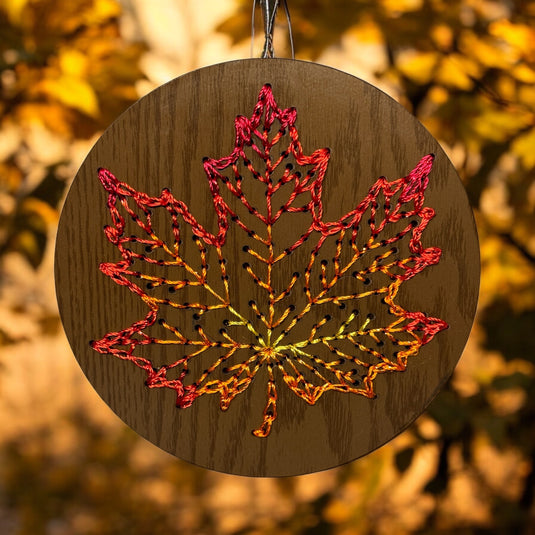 Fall Leaf Wooden Board