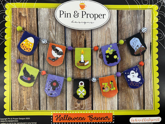 Halloween Banner Pin and Proper