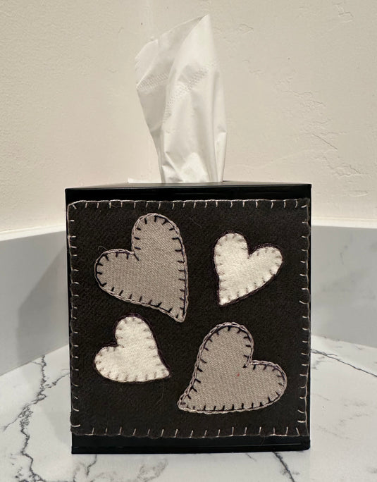 Heart Metal Tissue Box Cover