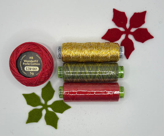 Poinsettia Ornament Thread Pack