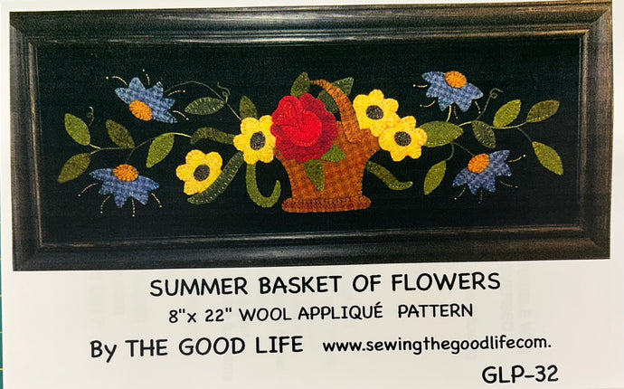 Summer Basket of Flowers Pattern