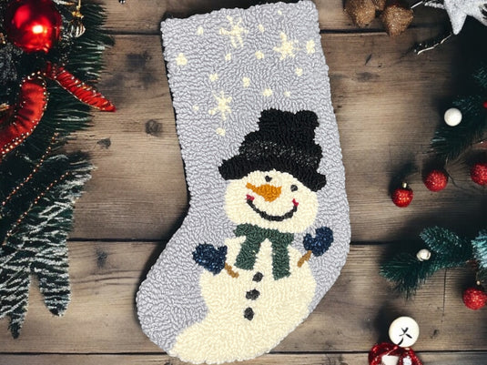 Snowman Stocking Needle Punch