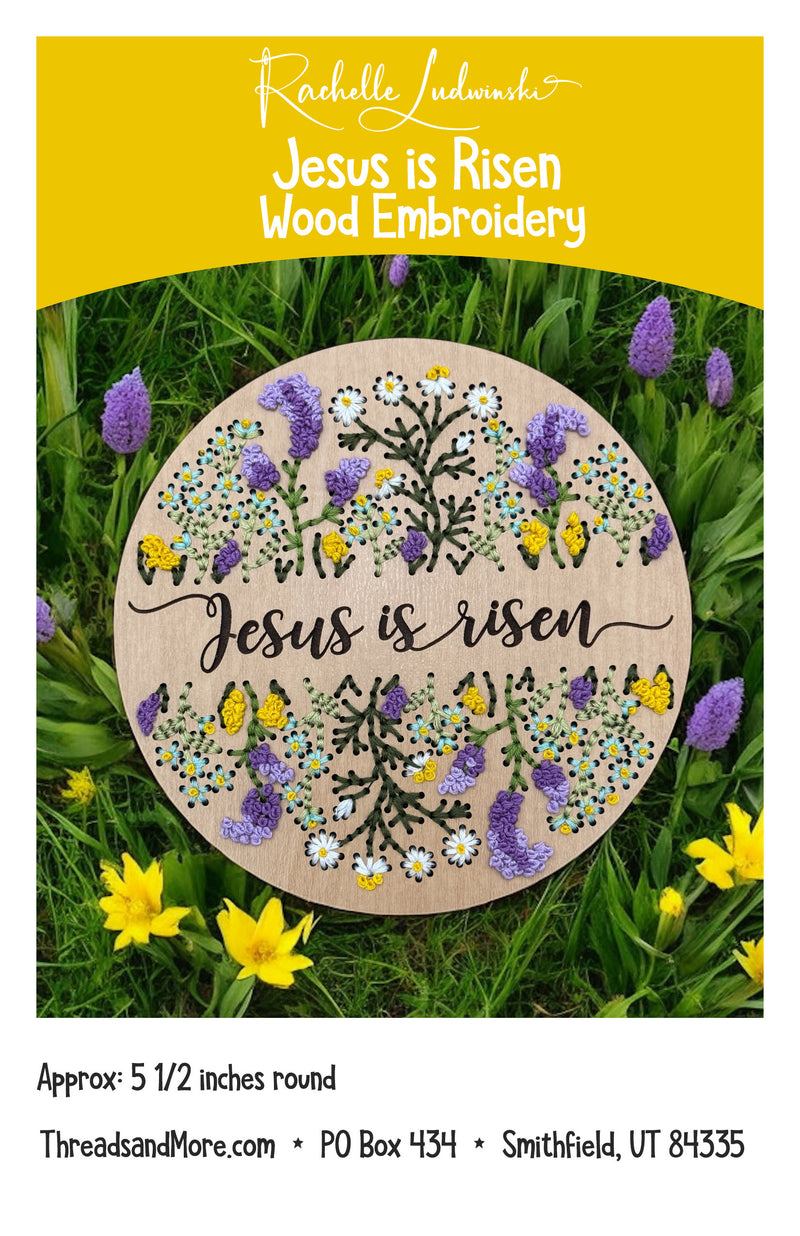 Load image into Gallery viewer, Jesus is Risen Wood Embroidery
