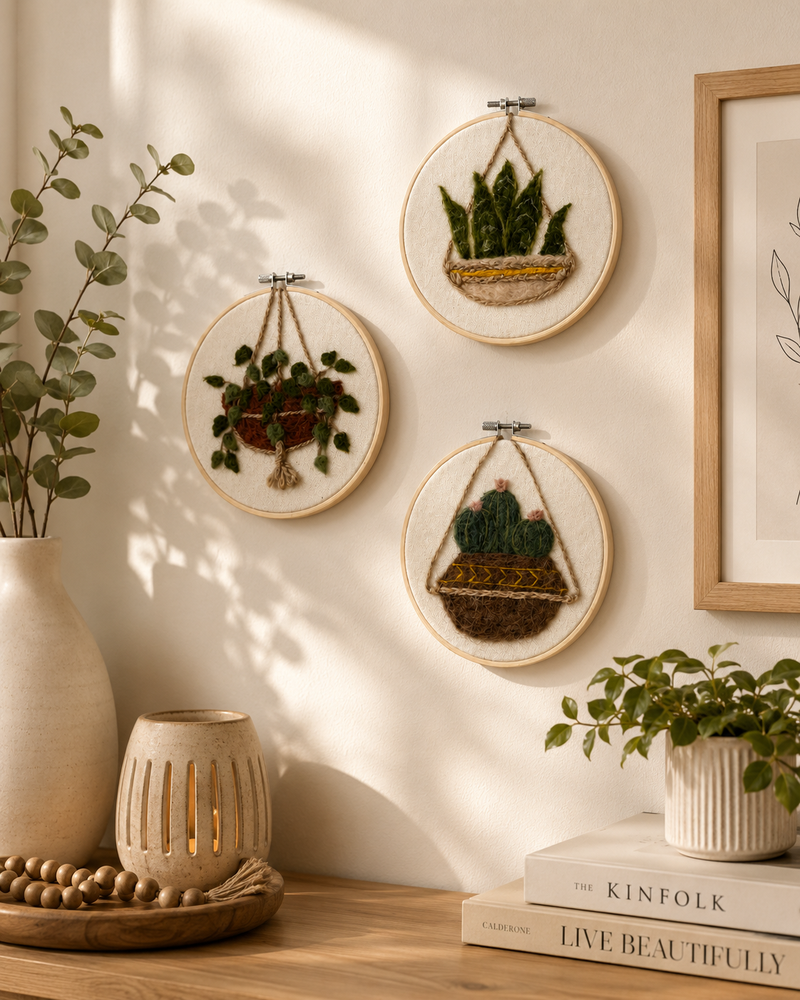 Load image into Gallery viewer, Needle Felted Pot: Vines
