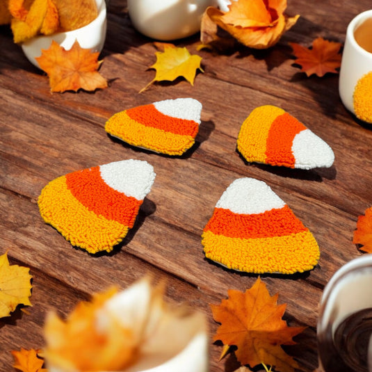 Candy Corn Mug Rugs