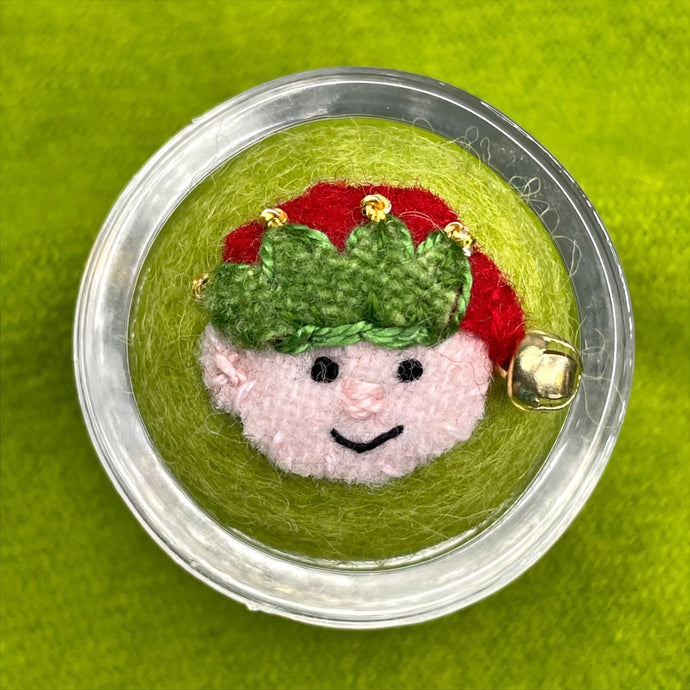 Jingle the Elf - Salt Cellar Pin Cushsion