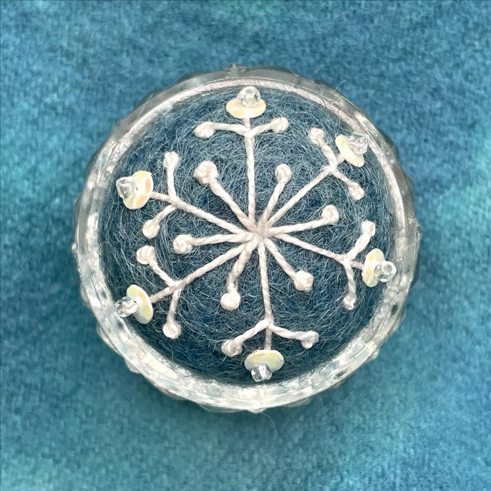 Crystal Snowflake - Salt Cellar Pin Cushion