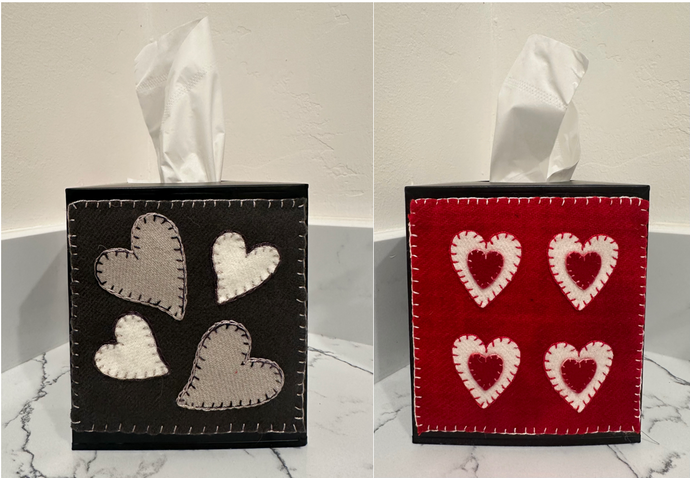 Heart Metal Tissue Box Cover