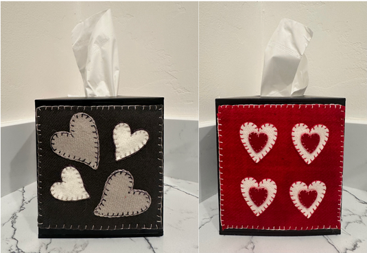 Heart Metal Tissue Box Cover