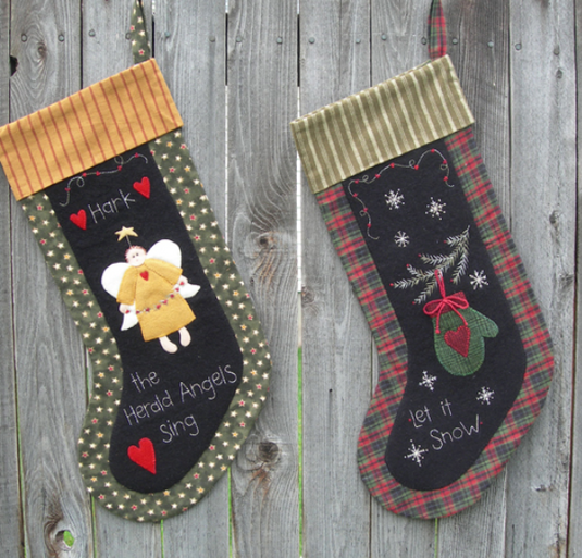 Angel & Mitten Stockings - Pattern - Default
