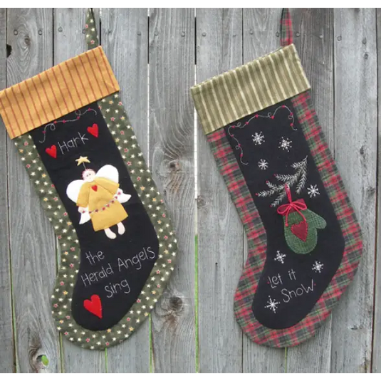 Angel & Mitten Stockings - Pattern - Default