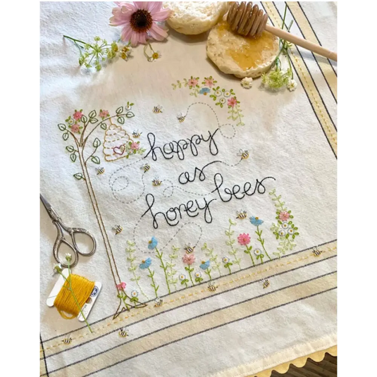 Bareroots Towels - Happy as Honey Bees Dishtowel