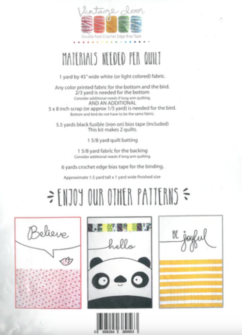Believe Cursive Quilt Kit