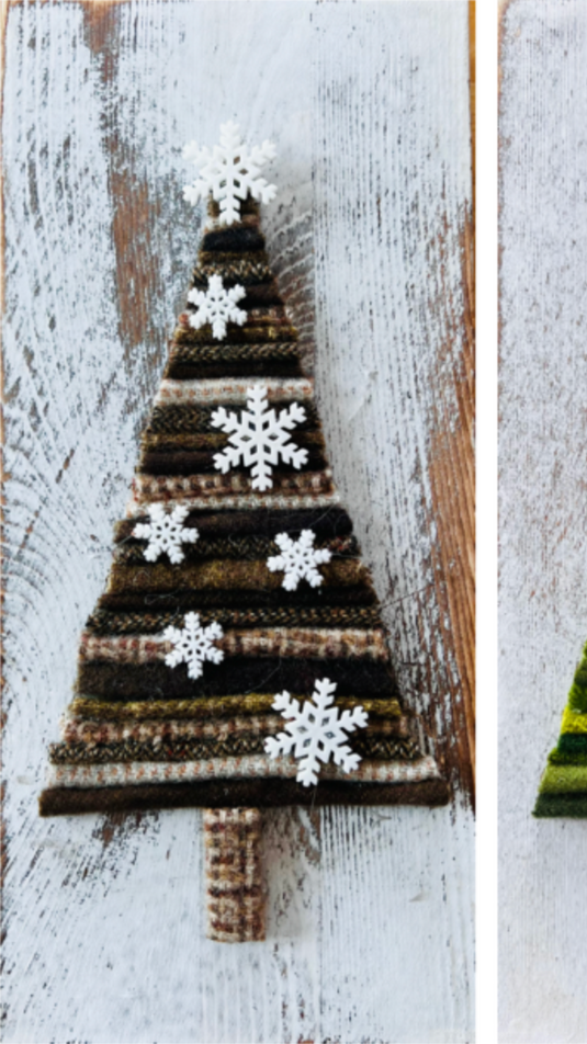 Brown Wool Tree on Wooden Plank - Kit - Default