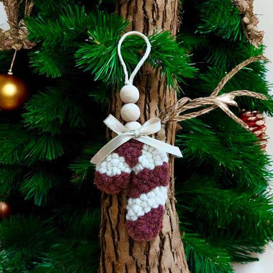 Candy Cane Punched Ornament