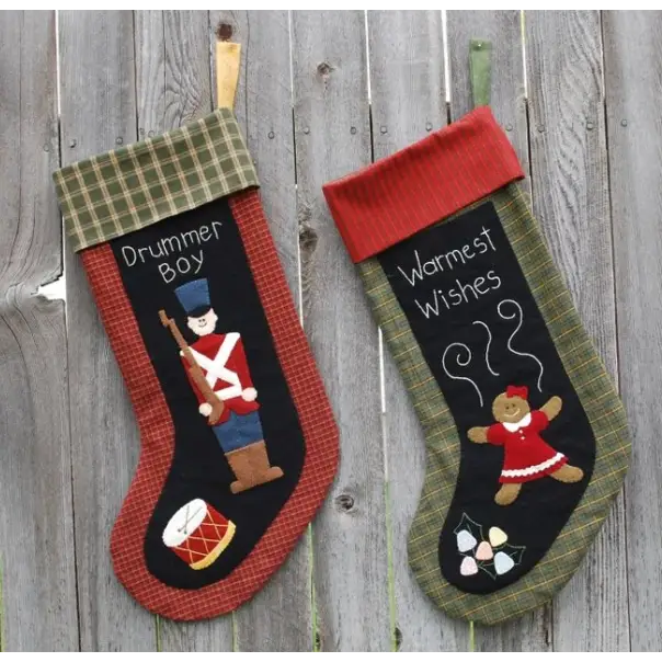 Drummer Boy & Gingerbread Girl Stockings - Pattern / Pattern - Default