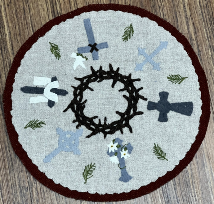 Easter Cross Penny Rug - Default
