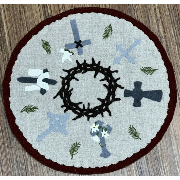 Easter Cross Penny Rug - Default
