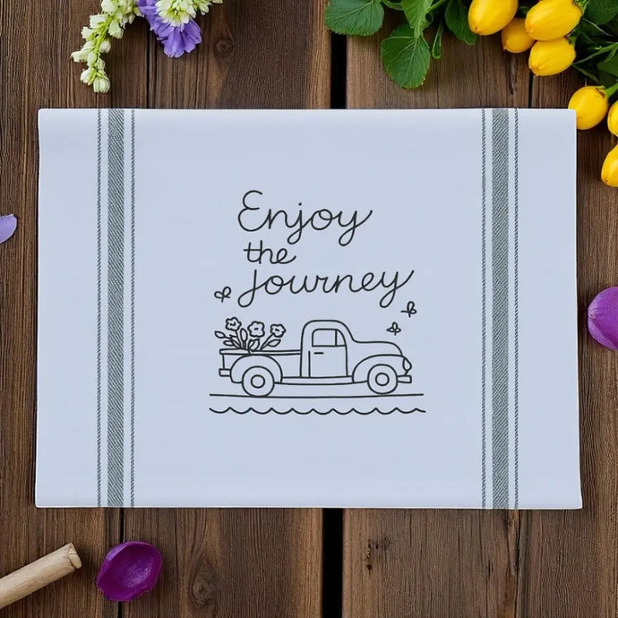 Enjoy the Journey - Truck Preprinted Towel