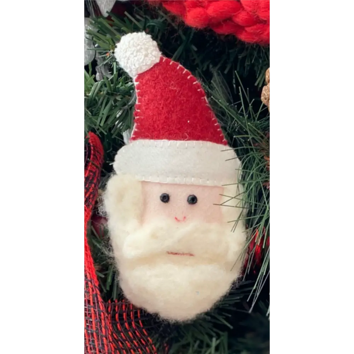 Felted Santa Ornament - Default