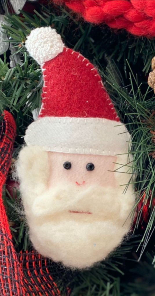 Felted Santa Ornament - Default