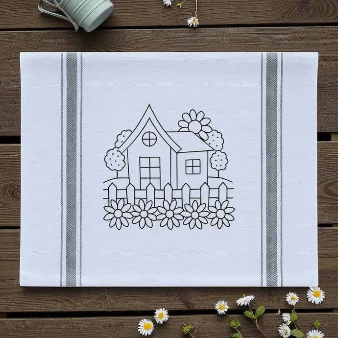 Fenceline Blooms Preprinted Towels