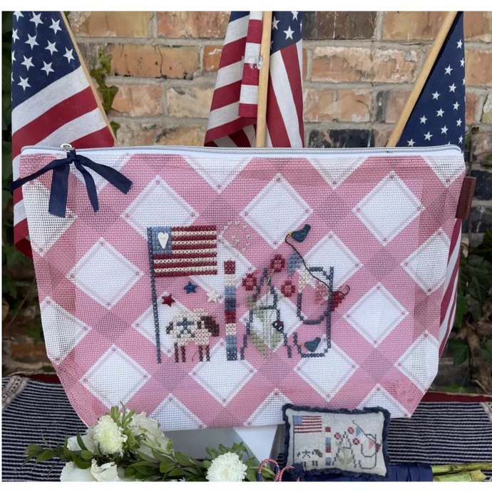 Flag Day Mesh Bag Kit - Kit with Pattern / Buttons / Threads - Default