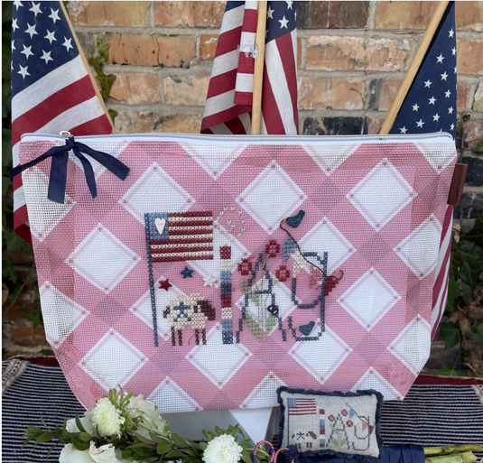 Flag Day Mesh Bag Kit - Kit with Pattern / Buttons / Threads - Default