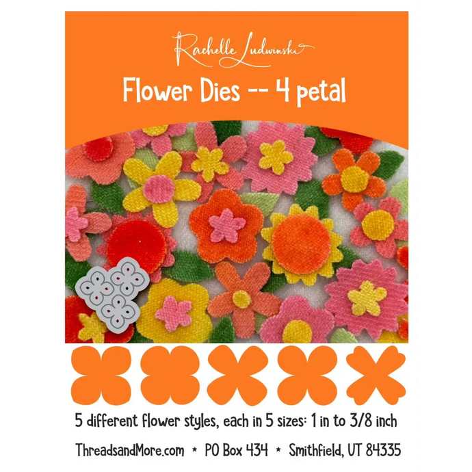 Flower Dies - 4 Petal Flowers