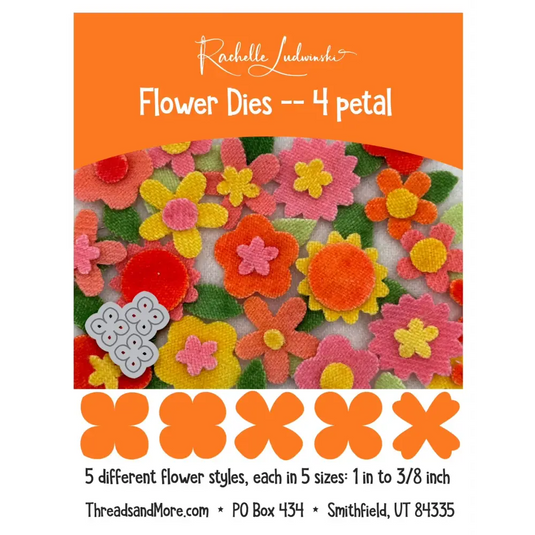 Flower Dies - 4 Petal Flowers