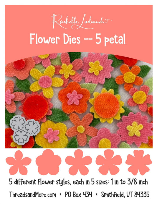 Flower Dies - 5 Petal Flowers